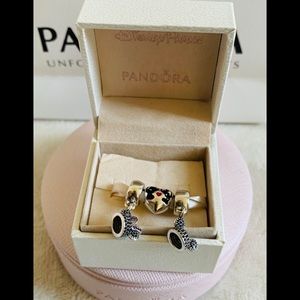 New Pandora Disney Mickey and Minnie Charm Set